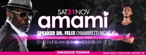 Amami Sabato 21 Novembre